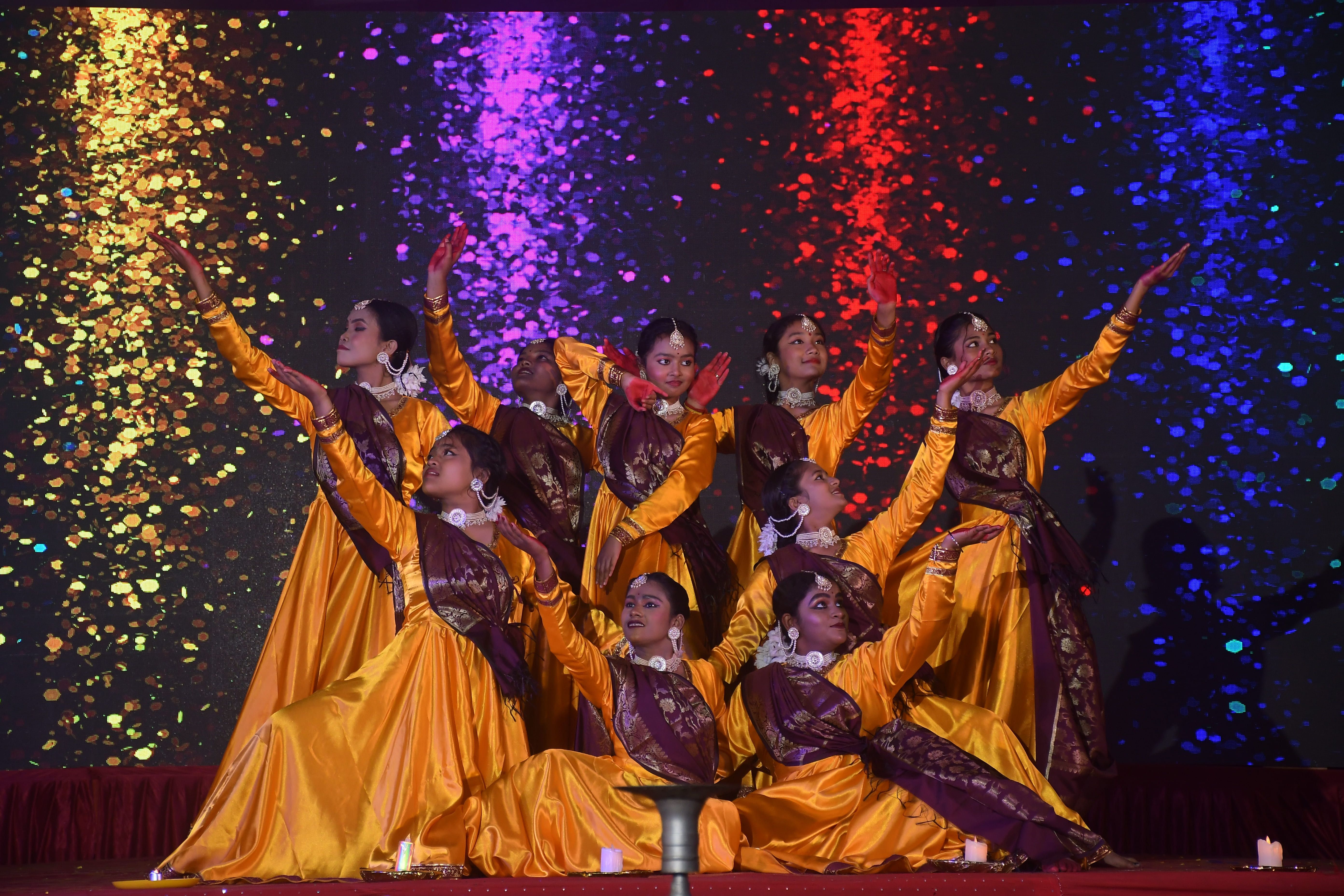 Students participating in a school programme